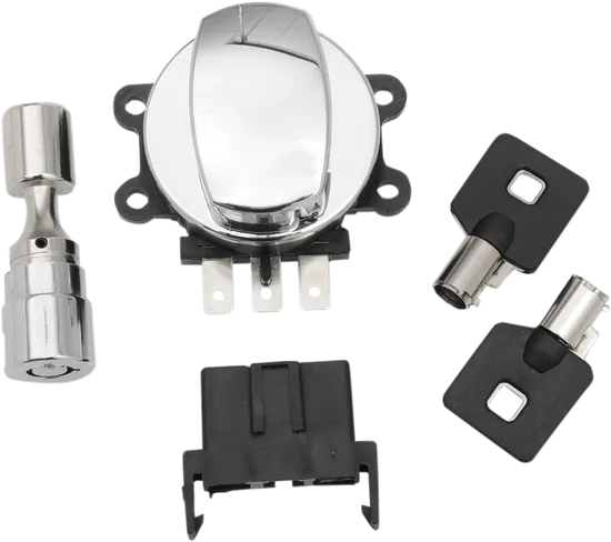 DS Ignition Key Switch w Fork Lock Chrome