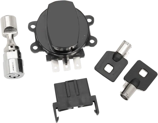 DS Ignition Key Switch w Fork Lock Black