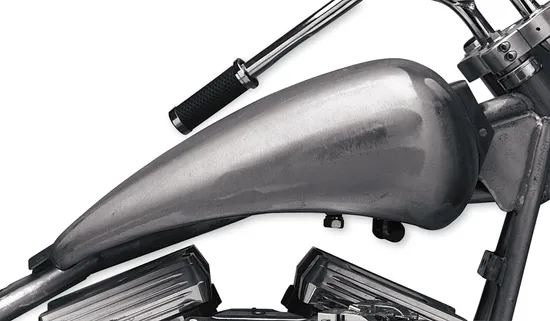 DS Raw Steel Smooth 2in Extended Gas Petrol Fuel Tank Aero Cap