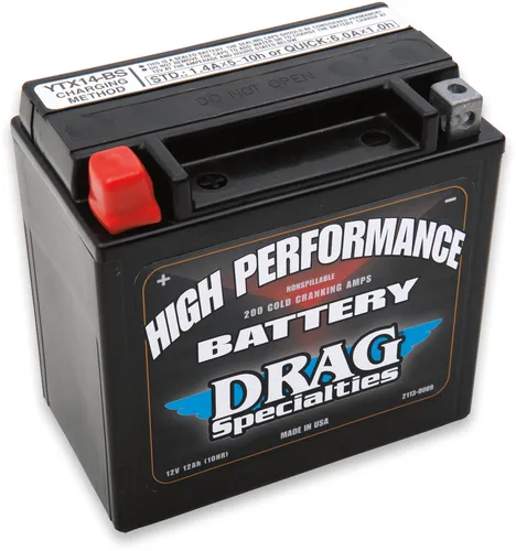Drag Specialties Factory-Activated High-Performance AGM Maintenance-Free Battery