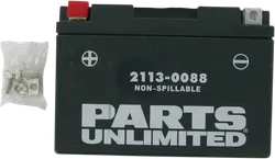 Parts Unlimited AGM Maintenance Free Battery YT9B-BS