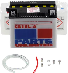 Parts Unlimited HD Maintenance Free Battery YB18L-A