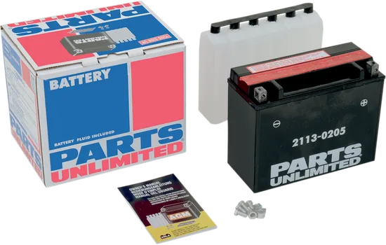 Parts Unlimited AGM Maintenance Free Battery YTX24HL-BS