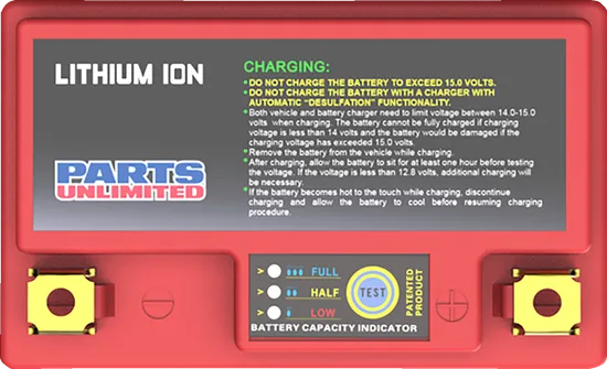 Parts Unlimited Lithium Ion Battery 4