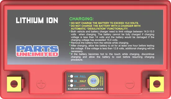 Parts Unlimited Lithium Ion Battery 4