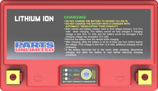 Parts Unlimited Lithium Ion Battery 4