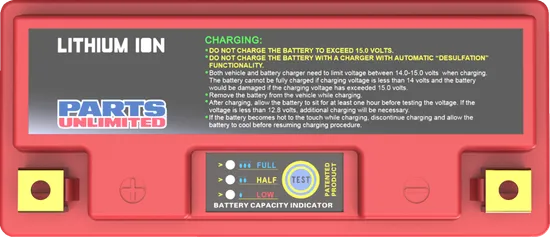 Parts Unlimited Lithium Ion Battery 4