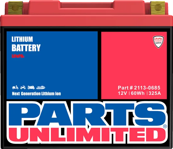 Parts Unlimited Lithium Ion Battery 4