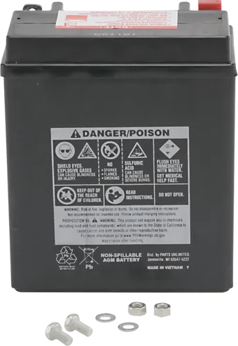 Parts Unlimited AGM Maintenance Free Battery YB12A-A