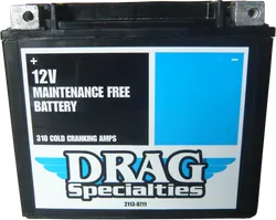 Drag Specialties Factory-Activated AGM Maintenance-Free Battery