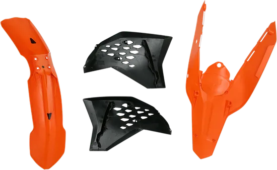 Acerbis Plastic Fender Body Kit Orange Black Panels