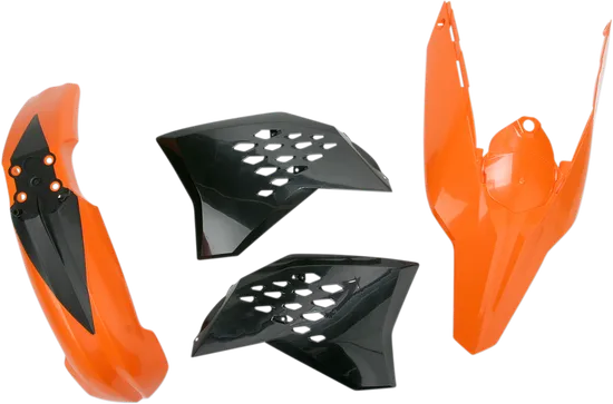 Acerbis Plastic Fender Body Kit Orange Black Panels
