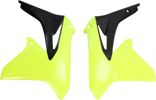 Acerbis Left Right Radiator Shrouds Flourescent Yellow Black