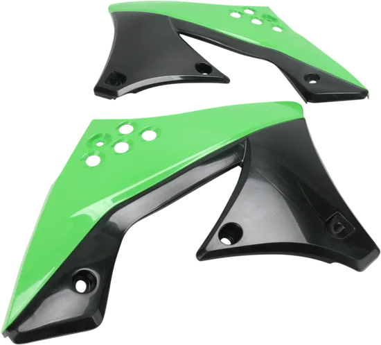 Acerbis Left Right Radiator Shrouds Green Black