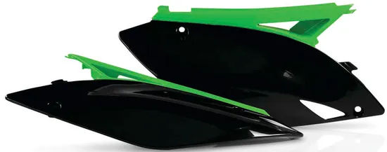 Acerbis Side Panel Number Plates Black Green
