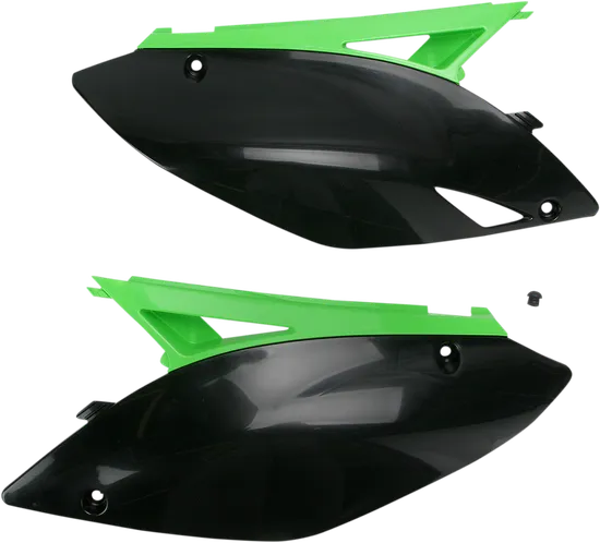 Acerbis Side Panel Number Plates Black Green