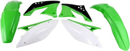 Acerbis Plastic Fender Body Kit Green Panels White Black