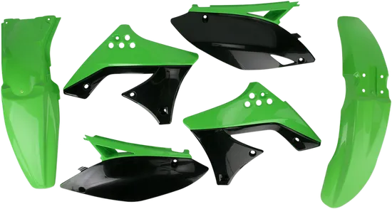 Acerbis Plastic Fender Body Kit Green Front Rear Black