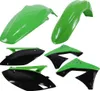Acerbis Plastic Fender Body Kit Green Front Rear Black
