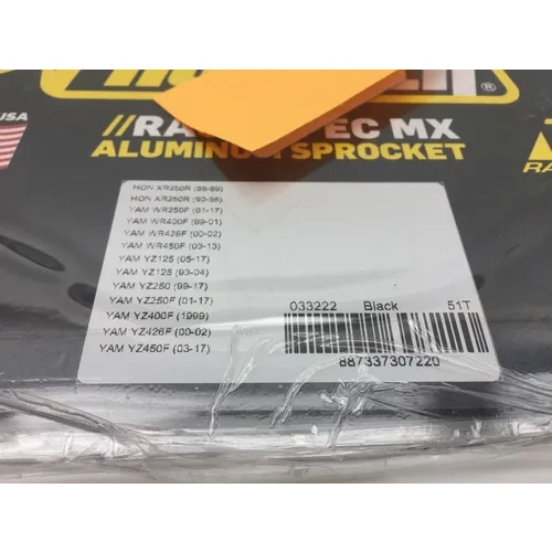 Protaper Race Spec MX 51T Aluminum Rear Sprocket Black 033222 x 5