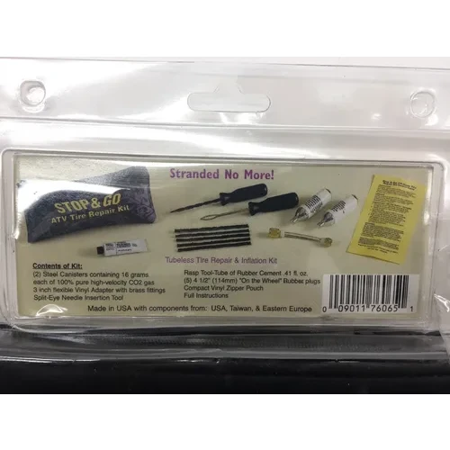Stop and Go ATV Tire Repair Patch Sealant Kit with Carrying Pouch 8065 x 6