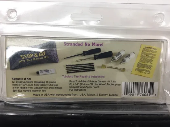 Stop and Go ATV Tire Repair Patch Sealant Kit with Carrying Pouch 8065 x