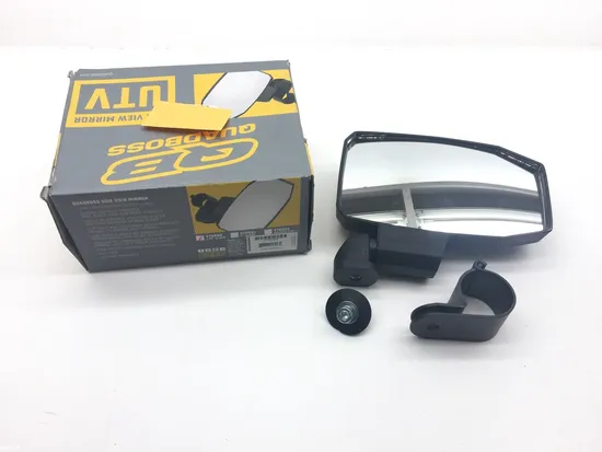 Quadboss 1.75in. Mount Side View Mirror Single Convex Fold-Away 6.5x8.6in 18041T