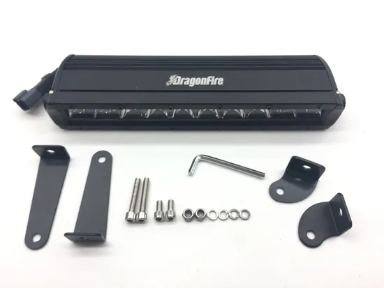 Dragonfire 11in Single Row Extreme LED Light Bar 6 Spot 4 Flood 11-0028