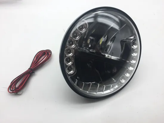 Bikemaster 7in. LED Headlight Head Lamp w Integrateed Turn Signals R711D