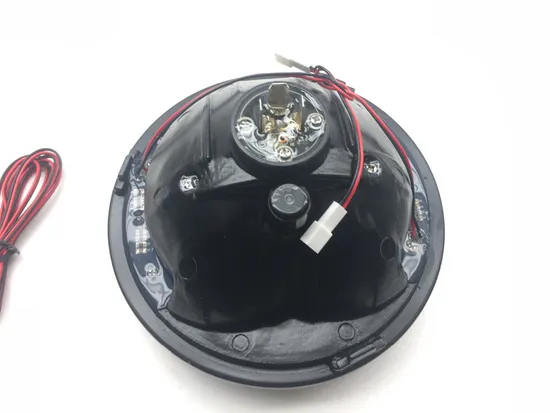 Bikemaster 7in. LED Headlight Head Lamp w Integrateed Turn Signals R711D