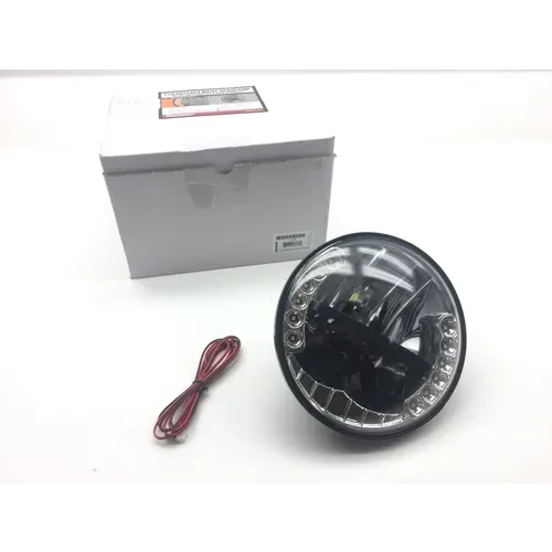 Bikemaster 7in. LED Headlight Head Lamp w Integrateed Turn Signals R711D 3
