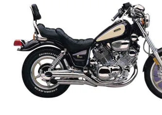 Cobra Chrome SS Slash Cut Slip on Muffler Exhaust 1