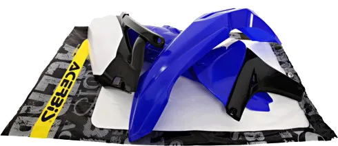 Acerbis Plastic Fender Body Kit Blue Black White 3
