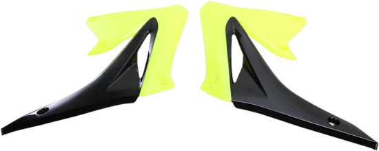 Acerbis Left Right Radiator Shrouds Flourescent Yellow Black