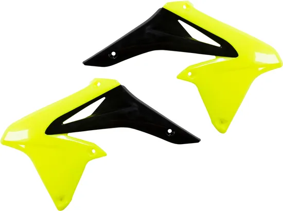 Acerbis Left Right Radiator Shrouds Flourescent Yellow Black