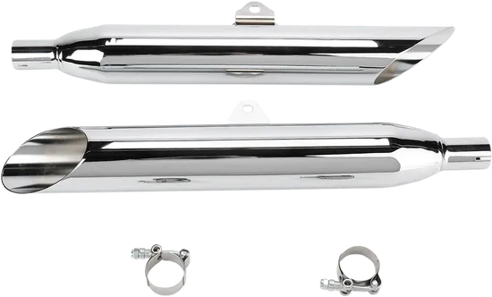 Cobra Chrome 3.5in Slash Cut Slip On Muffler Exhaust