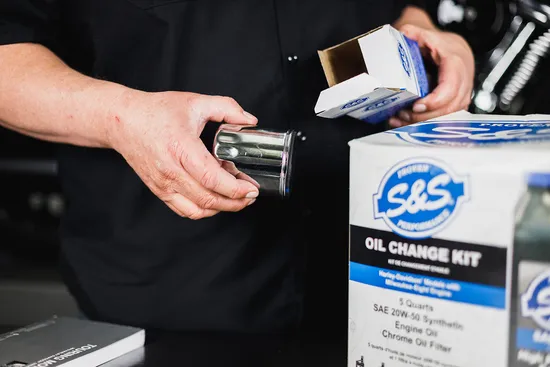 S&S Cycle 20W-50 Oil Change Filter Kit 12