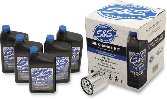 S&S Cycle 20W-50 Oil Change Filter Kit 8