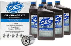 S&S Cycle 20W-50 Oil Change Filter Kit