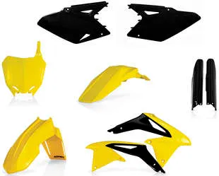 Acerbis Complete Plastic Fender Body Kit OE Yellow Black