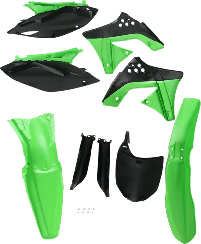 Acerbis Complete Plastic Fender Body Kit OE Green/Black 10-11 2