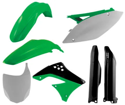 Acerbis Complete Plastic Fender Body Kit OE Green/White/Black