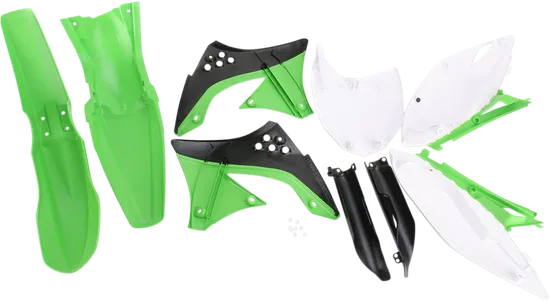Acerbis Complete Plastic Fender Body Kit OE Green/White/Black