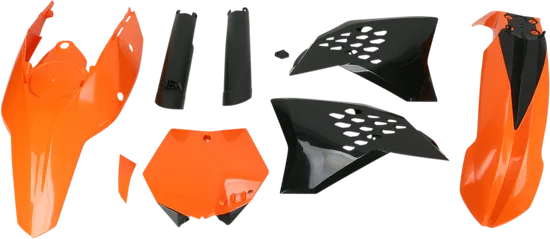 Acerbis Complete Plastic Fender Body Kit OE Orange/Black