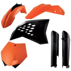 Acerbis Complete Plastic Fender Body Kit OE Orange/Black
