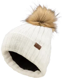 Fly Racing Adult Women Pom Beanie One Size Fits Most Tan
