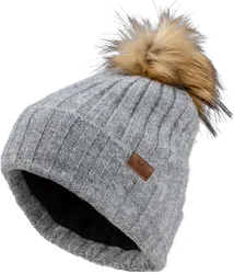 Fly Racing Adult Women Pom Beanie One Size Fits Most Gray