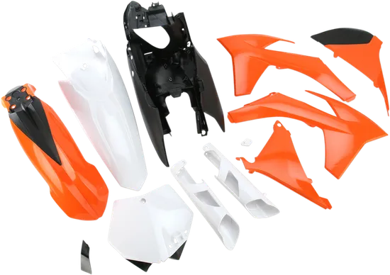 Acerbis Complete Plastic Fender Body Kit OE Orange/White/Black