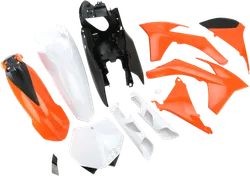Acerbis Complete Plastic Fender Body Kit OE Orange/White/Black