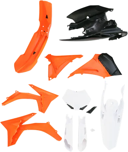 Acerbis Complete Plastic Fender Body Kit OE Orange/Black/White